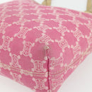CELINE Paris Macadam Canvas Tote Bag Denim Pink Gold Auth 177444A-15
