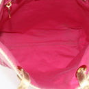 CELINE Paris Macadam Canvas Tote Bag Denim Pink Gold Auth 177444A-10