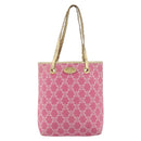 CELINE Paris Macadam Canvas Tote Bag Denim Pink Gold Auth 177444A-13