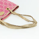 CELINE Paris Macadam Canvas Tote Bag Denim Pink Gold Auth 177444A-7