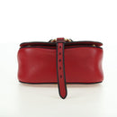 Miu Miu Chain Dahlia Shoulder Bag Leather Red Gold Auth 177448A-5