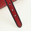 Miu Miu Chain Dahlia Shoulder Bag Leather Red Gold Auth 177448A-22