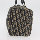 Christian Dior Trotter Canvas Boston Bag Navy Silver Auth 177449-3