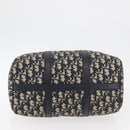 Christian Dior Trotter Canvas Boston Bag Navy Silver Auth 177449-5