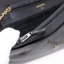 CHANEL COCO Mark Chain Shoulder Bag Patent Leather Black Gold CC Auth 177451A-23