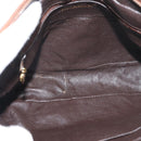 CHANEL Matelasse Chain Shoulder Bag Lamb Skin Brown Gold CC Auth 177452-11