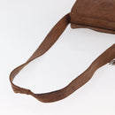 CHANEL Matelasse Chain Shoulder Bag Lamb Skin Brown Gold CC Auth 177452-7