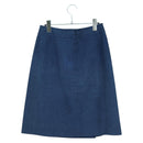CELINE Skirt Denim Blue Gold Auth 177454V-2
