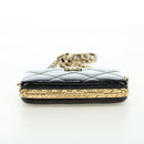 CHANEL Matelasse Chain Shoulder Bag Patent leather Black Gold CC Auth 177455SM-5