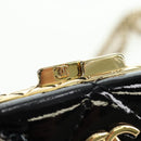 CHANEL Matelasse Chain Shoulder Bag Patent leather Black Gold CC Auth 177455SM-20