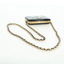 CHANEL Matelasse Chain Shoulder Bag Patent leather Black Gold CC Auth 177455SM-7