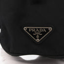 PRADA Hand Bag Nylon Black Silver Auth 177469-14