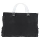 PRADA Hand Bag Nylon Black Silver Auth 177469-2