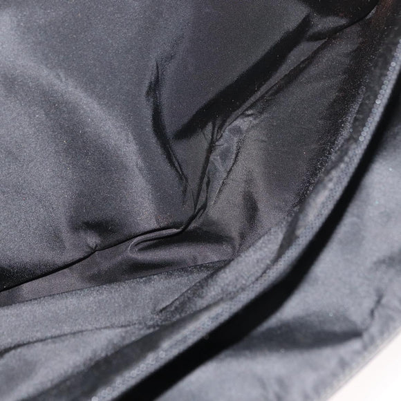 PRADA Hand Bag Nylon Black Silver Auth 177469
