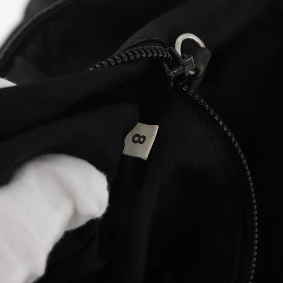 PRADA Hand Bag Nylon Black Silver Auth 177469