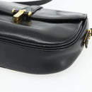 GUCCI Shoulder Bag Leather Black Gold Auth 177470-9