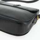 GUCCI Shoulder Bag Leather Black Gold Auth 177470-15