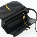 GUCCI Shoulder Bag Leather Black Gold Auth 177470-10
