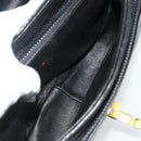 GUCCI Shoulder Bag Leather Black Gold Auth 177470-11