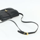 GUCCI Shoulder Bag Leather Black Gold Auth 177470-7