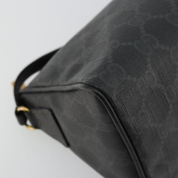GUCCI GG Supreme Umhängetasche PVC Schwarz Gold 156 02 086 Original 177471