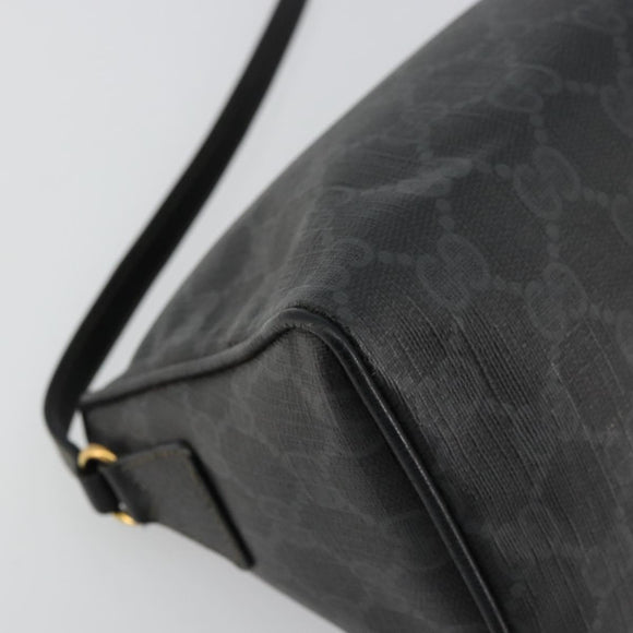 GUCCI GG Supreme Umhängetasche PVC Schwarz Gold 156 02 086 Original 177471