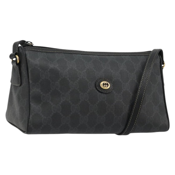 GUCCI GG Supreme Umhängetasche PVC Schwarz Gold 156 02 086 Original 177471