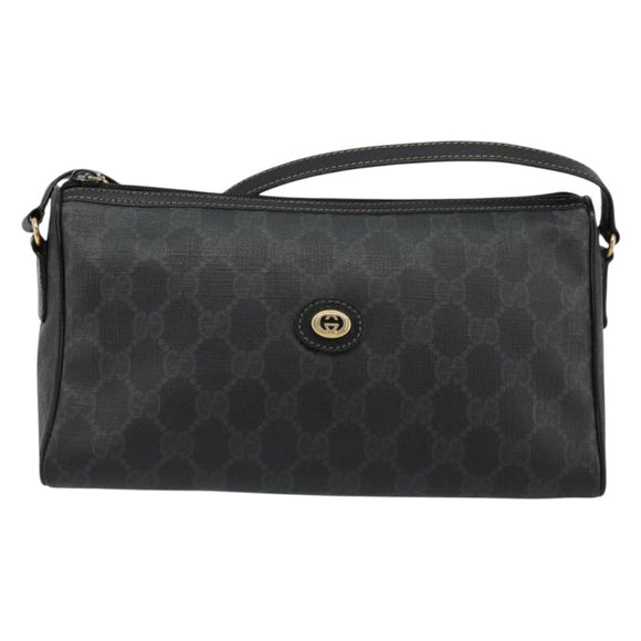 GUCCI GG Supreme Umhängetasche PVC Schwarz Gold 156 02 086 Original 177471