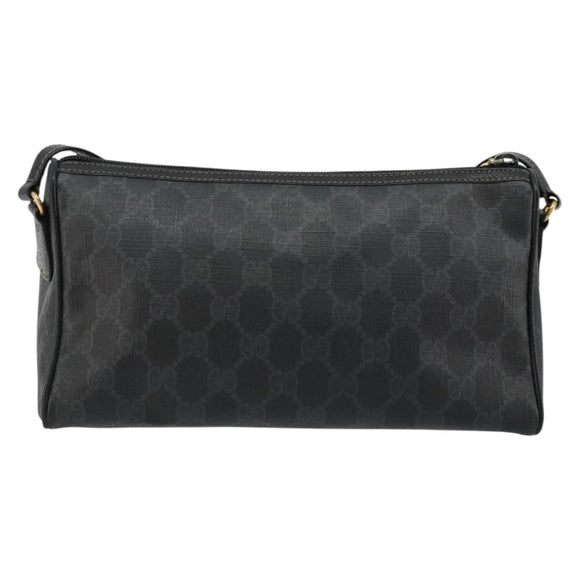GUCCI GG Supreme Umhängetasche PVC Schwarz Gold 156 02 086 Original 177471