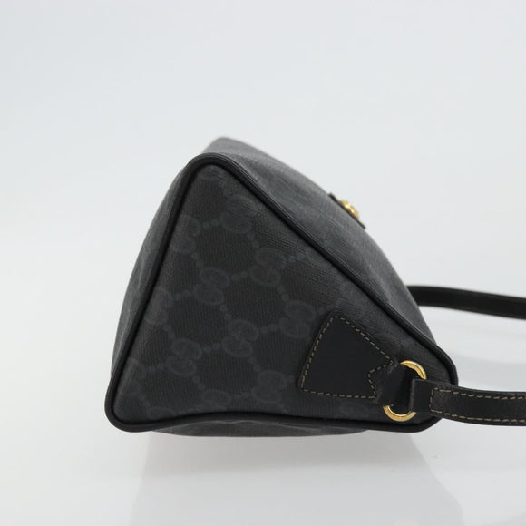 GUCCI GG Supreme Umhängetasche PVC Schwarz Gold 156 02 086 Original 177471