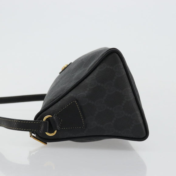 GUCCI GG Supreme Umhängetasche PVC Schwarz Gold 156 02 086 Original 177471