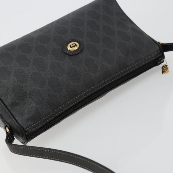 GUCCI GG Supreme Umhängetasche PVC Schwarz Gold 156 02 086 Original 177471