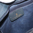 GUCCI GG Supreme Sherry Line Shoulder Bag PVC Navy Gold Auth 177472-17