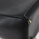 GUCCI Bamboo Hand Bag Leather 2way Black Gold Auth 177474-17