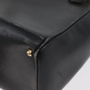 GUCCI Bamboo Hand Bag Leather 2way Black Gold Auth 177474-10