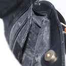 GUCCI Bamboo Hand Bag Leather 2way Black Gold Auth 177474-19