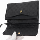GUCCI GG Canvas Shoulder Bag Black Gold 004 904 0198 Auth 177480-14