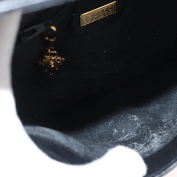 GUCCI GG Canvas Shoulder Bag Black Gold 004 904 0198 Auth 177480
