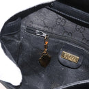 GUCCI GG Canvas Shoulder Bag Black Gold 004 904 0198 Auth 177480-19