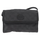 GUCCI GG Canvas Shoulder Bag Black Gold 004 904 0198 Auth 177480-2