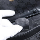 GUCCI GG Canvas Shoulder Bag Black Gold 004 904 0198 Auth 177480-21