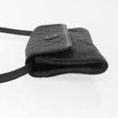 GUCCI GG Canvas Shoulder Bag Black Gold 004 904 0198 Auth 177480-5