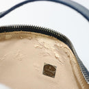 FENDI Zucchino Canvas Hand Pouch Bag Navy Silver Auth 177481-10