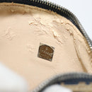 FENDI Zucchino Canvas Hand Pouch Bag Navy Silver Auth 177481-19