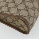 GUCCI GG Supreme Clutch Bag PVC Beige Gold 97 01 038 Auth 177482-11