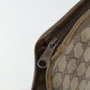 GUCCI GG Supreme Clutch Bag PVC Beige Gold 97 01 038 Auth 177482-14