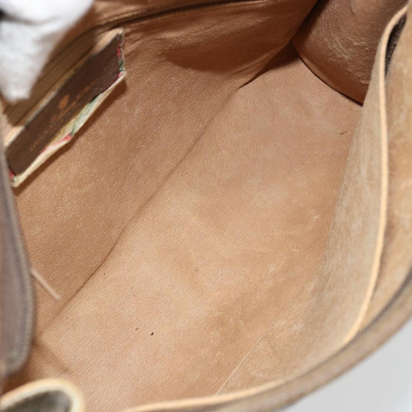 GUCCI GG Supreme Clutch Bag PVC Beige Gold 97 01 038 Auth 177482
