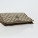 GUCCI GG Supreme Clutch Bag PVC Beige Gold 97 01 038 Auth 177482-6