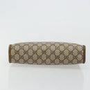GUCCI GG Supreme Clutch Bag PVC Beige Gold 97 01 038 Auth 177482-7