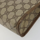 GUCCI GG Supreme Clutch Bag PVC Beige Gold 97 01 038 Auth 177482-8